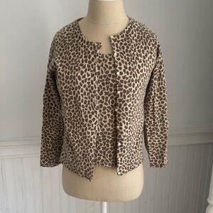 Ann Taylor Tan and Brown Leopard Print Jacket